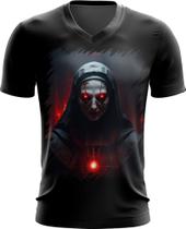 Camiseta Gola V Freira do Mal Terror Possuída 2