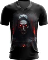 Camiseta Gola V Freira do Mal Terror Possuída 4