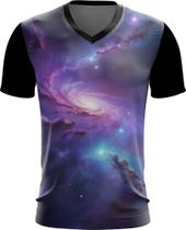 Camiseta Gola V Galaxias Espaço Neon Estrelas 1