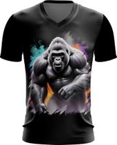 Camiseta Gola V Gorila Furioso Força Feroz Zoo 4