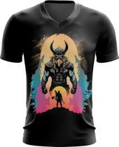 Camiseta Gola V Guerreiro Viking Nórdico Tribo 17