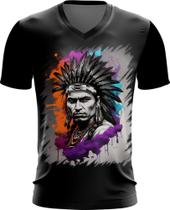 Camiseta Gola V Índio Apache Tribo Americana Oeste 1