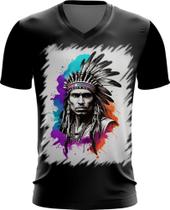 Camiseta Gola V Índio Apache Tribo Americana Oeste 2