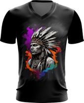 Camiseta Gola V Índio Apache Tribo Americana Oeste 7