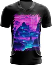 Camiseta Gola V Landscape Futuro Vaporwave 4