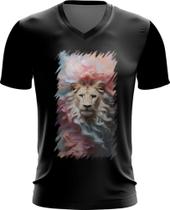 Camiseta Gola V Leão Rei Explosão de Cores Hipnotizante 5