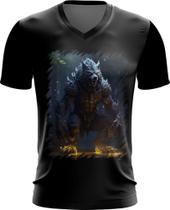 Camiseta Gola V Lobisomem Criatura das Trevas Folclore 2 - Kasubeck Store