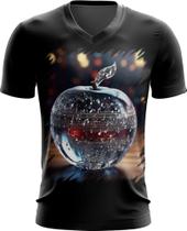 Camiseta Gola V Maçã Musical de Cristal 11