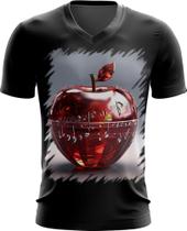 Camiseta Gola V Maçã Musical de Cristal 12