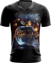 Camiseta Gola V Maçã Musical de Cristal 5 Camiseta Gola V Maçã Musical de Cristal 5