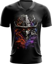 Camiseta Gola V Mago das Trevas Poder Magia 2 Camiseta Gola V Mago das Trevas Poder Magia 2