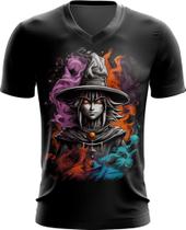 Camiseta Gola V Mago das Trevas Poder Magia 8 Camiseta Gola V Mago das Trevas Poder Magia 8