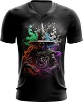 Camiseta Gola V Mago das Trevas Poder Magia 9 Camiseta Gola V Mago das Trevas Poder Magia 9