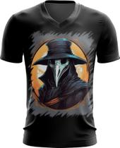 Camiseta Gola V Máscara da Peste Negra 1