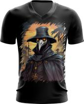 Camiseta Gola V Máscara da Peste Negra 19