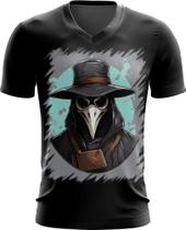 Camiseta Gola V Máscara da Peste Negra 23