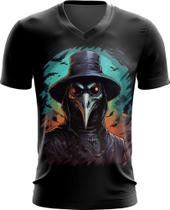 Camiseta Gola V Máscara da Peste Negra 4