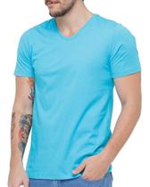 Camiseta Gola V Masculina Liso Algodão Camisa Atacado