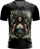 Camiseta Gola V Medusa Academia Gym Músculo 2