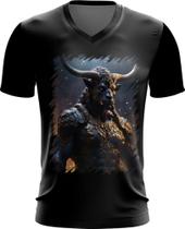 Camiseta Gola V Minotauro Criatura Fera Mitologia 1