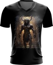 Camiseta Gola V Minotauro Criatura Fera Mitologia 3