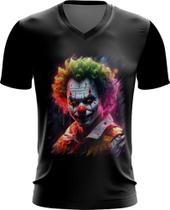 Camiseta Gola V Palhaço Quebrada Morro Clown Slum 11 Camiseta Gola V Palhaço Quebrada Morro Clown Slum 11