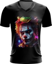 Camiseta Gola V Palhaço Quebrada Morro Clown Slum 12 Camiseta Gola V Palhaço Quebrada Morro Clown Slum 12