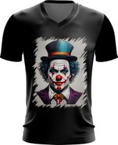 Camiseta Gola V Palhaço Quebrada Morro Clown Slum 14 Camiseta Gola V Palhaço Quebrada Morro Clown Slum 14