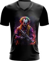 Camiseta Gola V Palhaço Quebrada Morro Clown Slum 2