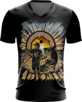 Camiseta Gola V Pesca Esportiva Pôr do Sol Peixes 3 - Kasubeck Store