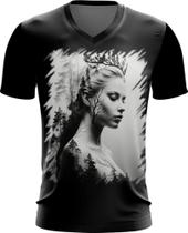 Camiseta Gola V Pesca Rainha da Floresta Nórdica 1