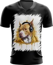 Camiseta Gola V Pitbull com Headphones 1