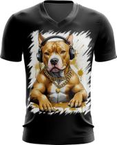 Camiseta Gola V Pitbull com Headphones 4