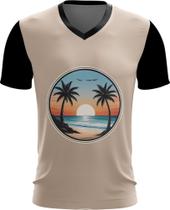 Camiseta Gola V Praia Beach Sol Verão Havaí Férias 1