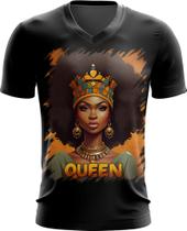 Camiseta Gola V Rainha Africana Queen Afric 12