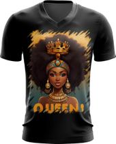 Camiseta Gola V Rainha Africana Queen Afric 3 - Kasubeck Store