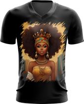 Camiseta Gola V Rainha Africana Queen Afric 9