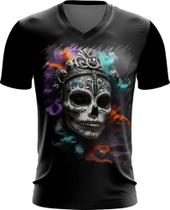 Camiseta Gola V Rainha Mexicana Dama Esqueleto 11 - Kasubeck Store