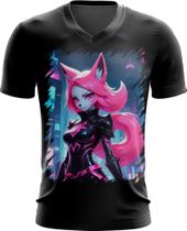 Camiseta Gola V Raposa Humanóide Vaporwave 3