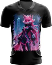 Camiseta Gola V Raposa Humanóide Vaporwave 9