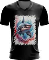 Camiseta Gola V Tubarão Shark Rei dos Mares 8