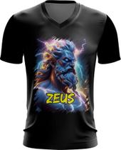Camiseta Gola V Zeus Deus do Raio Olimpo Mitologia Grega 2 Camiseta Gola V Zeus Deus do Raio Olimpo Mitologia Grega 2