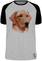 Camiseta Golden Retriever face Blusa Plus Size extra grande adulto ou infantil