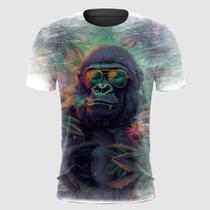Camiseta Gorila Estiloso Fumando
