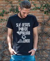 Camiseta gospel cristã só jesus pode salvar o mundo pecado zero