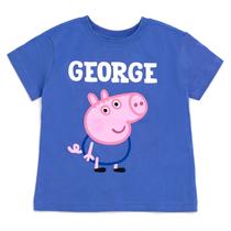 Camiseta Gráfica Azul para Meninos Peppa Pig George 10-12 Camiseta Gráfica Azul para Meninos Peppa Pig George 10-12