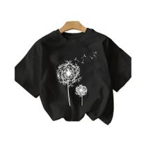 Camiseta Gráfica Branca Feminina, Respirável, Casual, Essencial Para O Dia a Dia, Estilo Harajuku