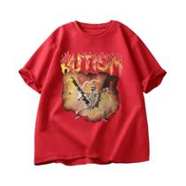 Camiseta Gráfica Com Estampa De Esqueleto Engraçado Para Mulheres Autistas, Harajuku, Vintage,