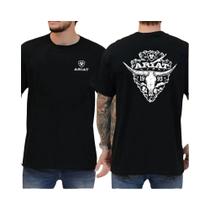Camiseta Gráfica De Algodão Para Homens Estilo Western Rodeo Com Estampa Em Dois Lados, Manga Curta,
