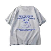 Camiseta Gráfica Divertida De Sapo Estilo Vintage Oversized - Mantenha-se Hidratado - Camiseta De